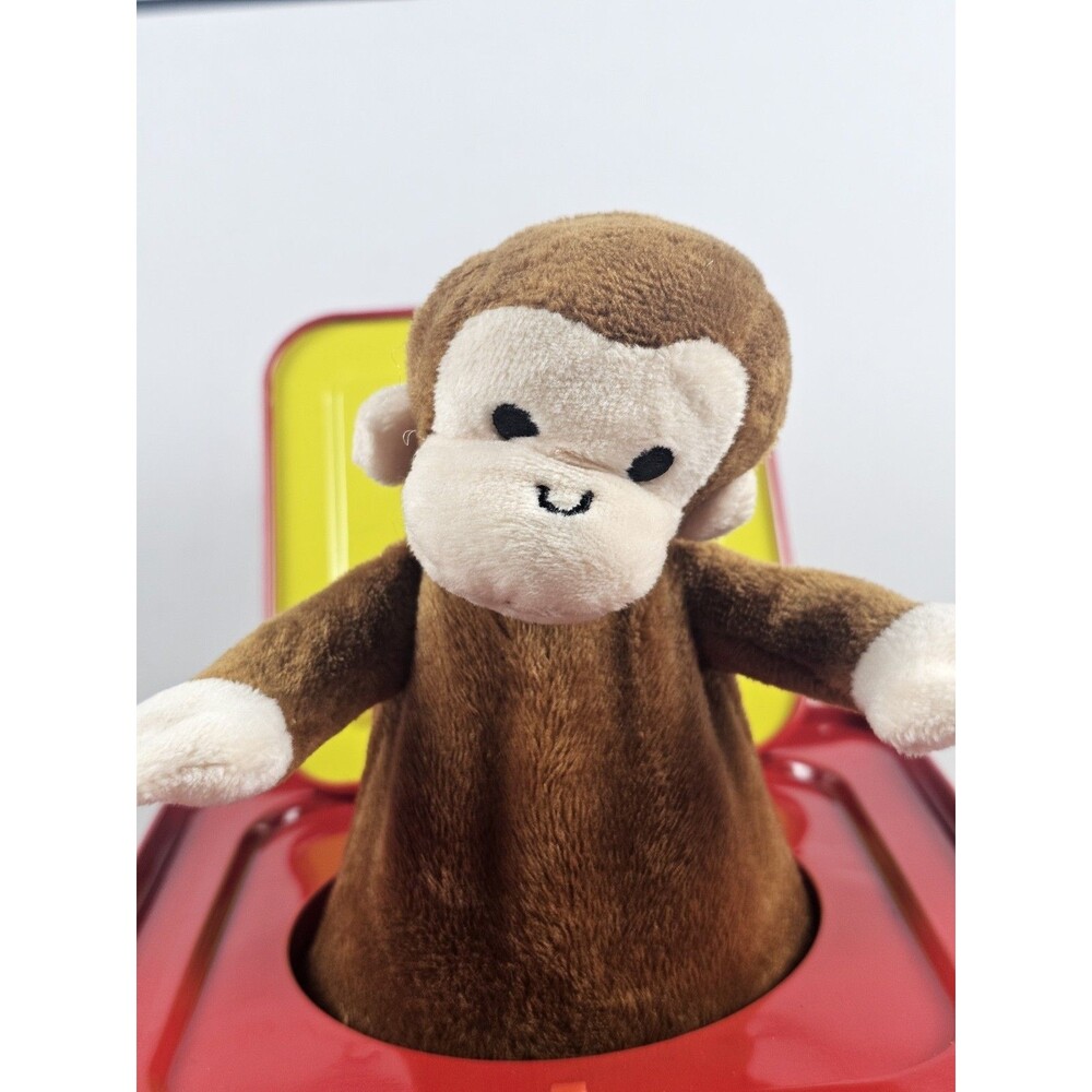Vintage Curious George Musical Jack in the Box Toy Schylling Working Condition